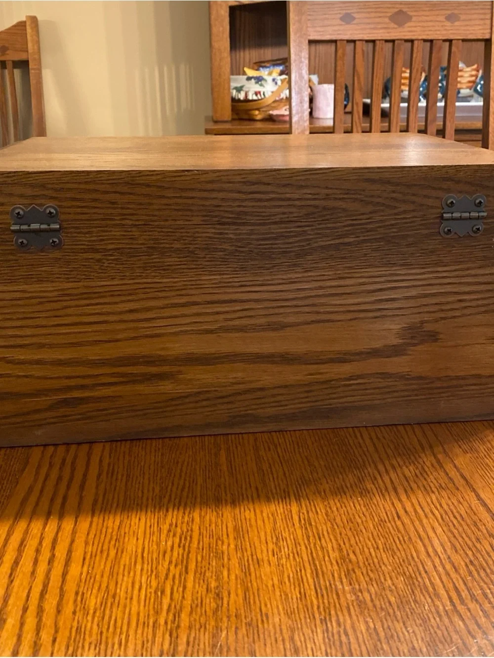 Large Pacific Silvercloth Silverware Service Box in Walnut
